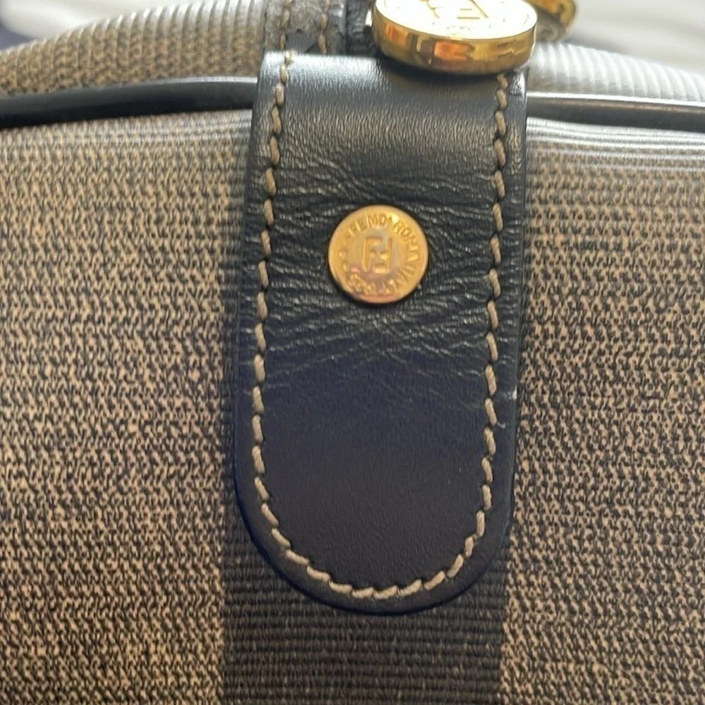 Authentic Vintage FENDI Penguin Canvas Boston Bag